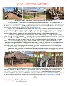 2023 Build Congo Schools Newsletter